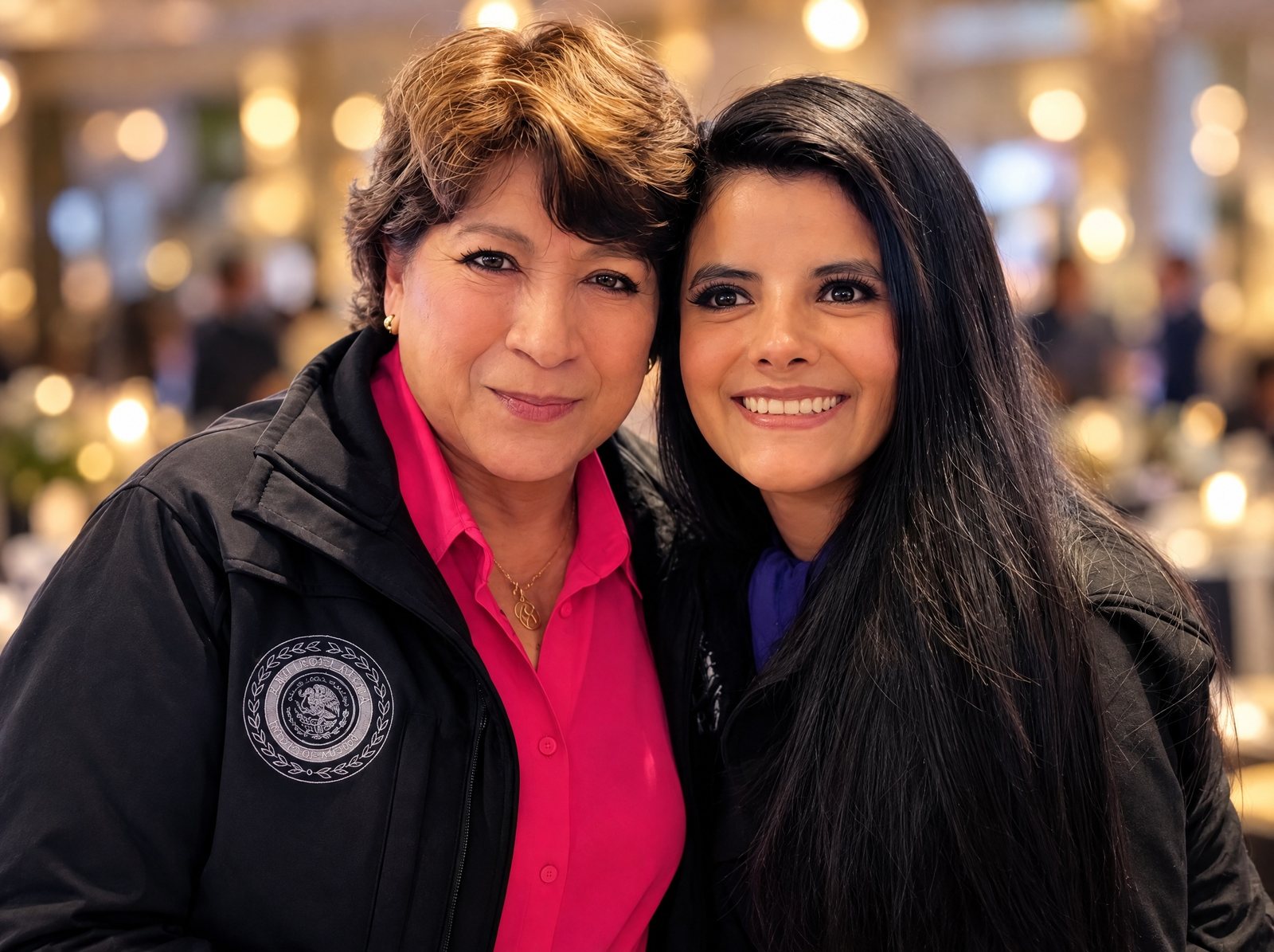 Daniela Ballesteros con la Gobernadora Delfina Gómez